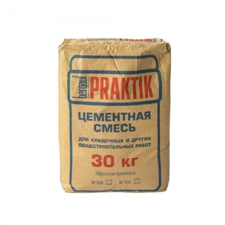 Цементная смесь BERGAUF Praktik М-100, 30 кг Цементная смесь BERGAUF Praktik М-100, 30 кг
